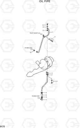 9170 OIL PIPE R110-7, Hyundai