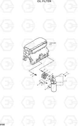 9190 OIL FILTER R110-7, Hyundai