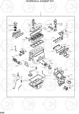 9290 OVERHAUL GASKET KIT R110-7, Hyundai
