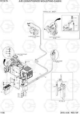 1130 AIR CONDITIONER MOUNTING-CABIN R110-7A, Hyundai