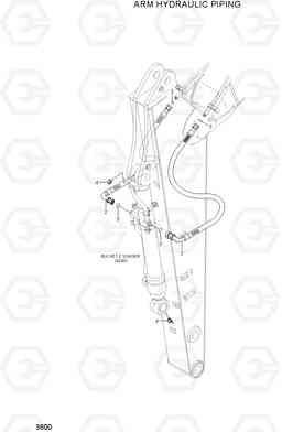 3600 ARM HYDRAULIC PIPING R110-7A, Hyundai