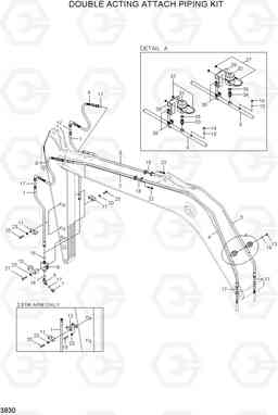 3930 DOUBLE ACTING ATTACH PIPING KIT R110-7A, Hyundai