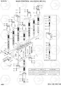 4061 MAIN CONTROL VALVE(3/4, #0118-) R110-7A, Hyundai