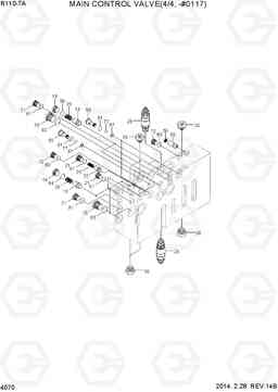 4070 MAIN CONTROL VALVE(4/4, -#0117) R110-7A, Hyundai