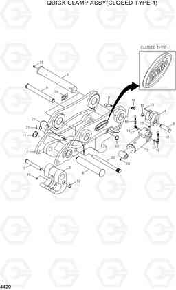 4420 QUICK CLAMP ASSY(CLOSED TYPE 1) R110-7A, Hyundai