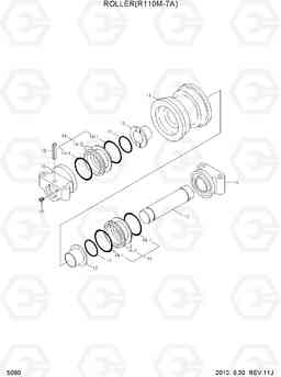 5080 ROLLER(R110M-7A) R110-7A, Hyundai