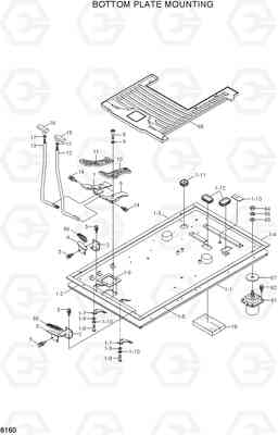 6160 BOTTOM PLATE MOUNTING R110-7A, Hyundai