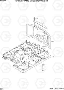 6300 UPPER FRAME & COUNTERWEIGHT R110-7A, Hyundai