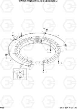 6500 SWING RING GREASE LUB SYSTEM R110-7A, Hyundai