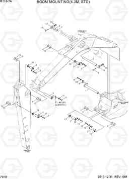 7010 BOOM MOUNTING(4.3M, STD) R110-7A, Hyundai