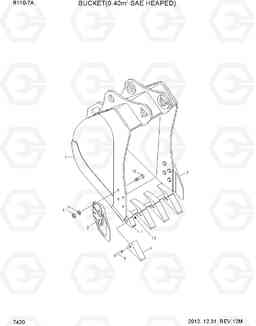 7420 BUCKET(0.40M3 SAE HEAPED) R110-7A, Hyundai