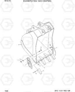 7430 BUCKET(0.50M3 SAE HEAPED) R110-7A, Hyundai