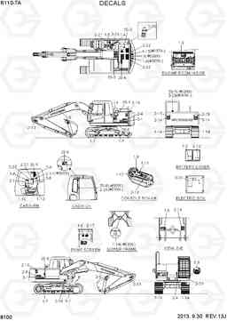 8100 DECALS R110-7A, Hyundai