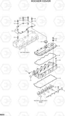 9030 ROCKER COVER R110-7A, Hyundai