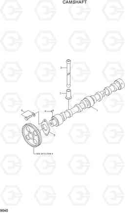 9040 CAMSHAFT R110-7A, Hyundai