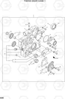 9080 TIMING GEAR CASE 1 R110-7A, Hyundai