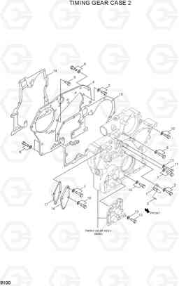 9100 TIMING GEAR CASE 2 R110-7A, Hyundai