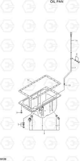 9120 OIL PAN R110-7A, Hyundai