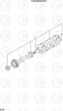 9150 CRANKSHAFT R110-7A, Hyundai