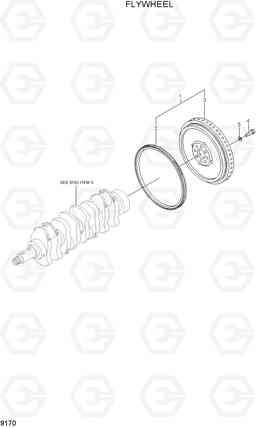 9170 FLYWHEEL R110-7A, Hyundai