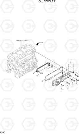 9250 OIL COOLER R110-7A, Hyundai