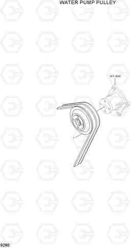 9280 WATER PUMP PULLEY R110-7A, Hyundai