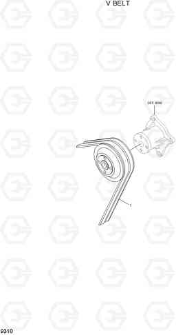 9310 V BELT R110-7A, Hyundai