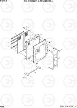 1035 OIL COOLER ASSY(#0007-) R1200-9, Hyundai