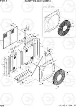 1075 RADIATOR ASSY(#0007-) R1200-9, Hyundai