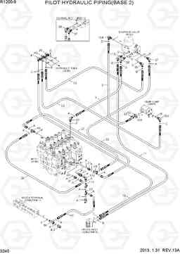 3240 PILOT HYDRAULIC PIPING(BASE 2) R1200-9, Hyundai