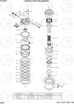 4200 SWING MOTOR(-#0006) R1200-9, Hyundai