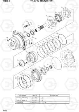 4550 TRAVEL MOTOR(2/2) R1200-9, Hyundai