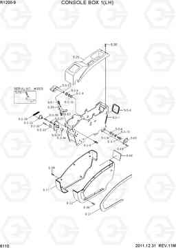 6110 CONSOLE BOX 1(LH) R1200-9, Hyundai