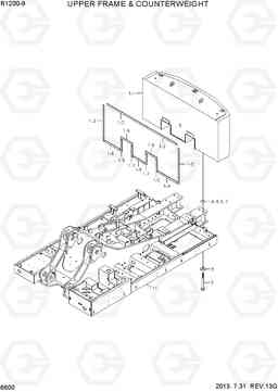 6600 UPPER FRAME & COUNTERWEIGHT R1200-9, Hyundai