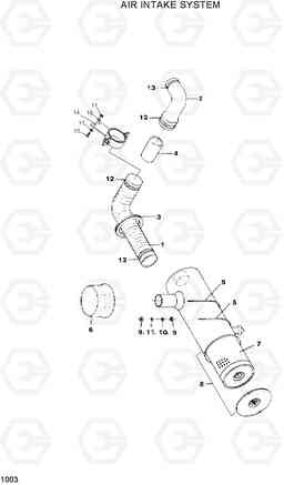 1003 AIR INTAKE SYSTEM R120W, Hyundai