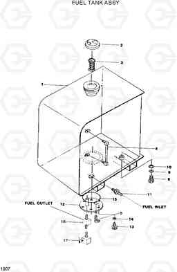 1007 FUEL TANK ASSY R120W, Hyundai