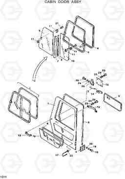 1011 CABIN DOOR ASSY R120W, Hyundai