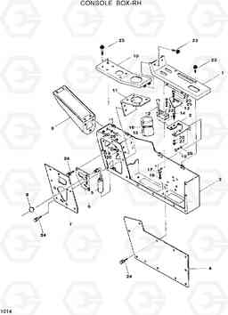 1014 CONSOLE BOX-RH R120W, Hyundai