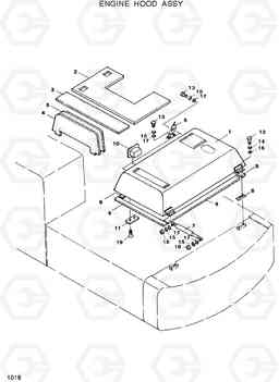 1018 ENGINE HOOD ASSY R120W, Hyundai