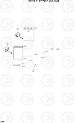 2005 UPPER ELECTRIC CIRCUIT R120W, Hyundai