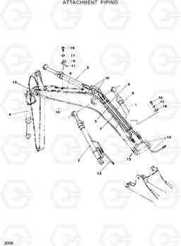 3009 ATTACHMENT PIPING R120W, Hyundai