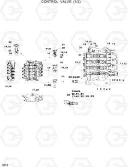 3012 CONTROL VALVE(1/2) R120W, Hyundai