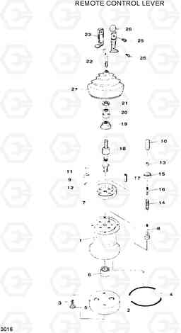 3016 REMOTE CONTROL LEVER R120W, Hyundai