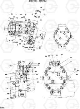 3017 TRAVEL MOTOR R120W, Hyundai