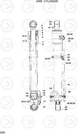 3020 ARM CYLINDER R120W, Hyundai