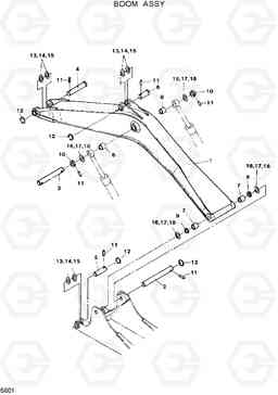 5001 BOOM ASSY R120W, Hyundai