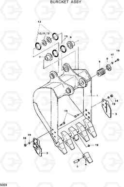 5003 BUCKET ASSY R120W, Hyundai