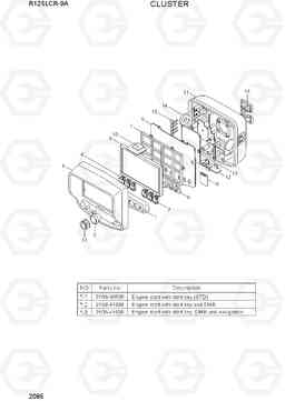 2085 CLUSTER R125LCR-9A, Hyundai