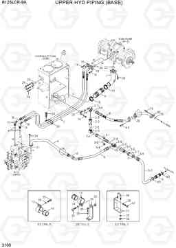 3100 UPPER HYD PIPING (BASE) R125LCR-9A, Hyundai