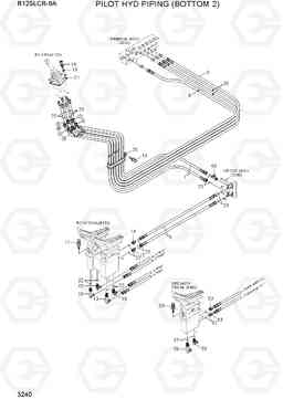 3240 PILOT HYD PIPING (BOTTOM 2) R125LCR-9A, Hyundai